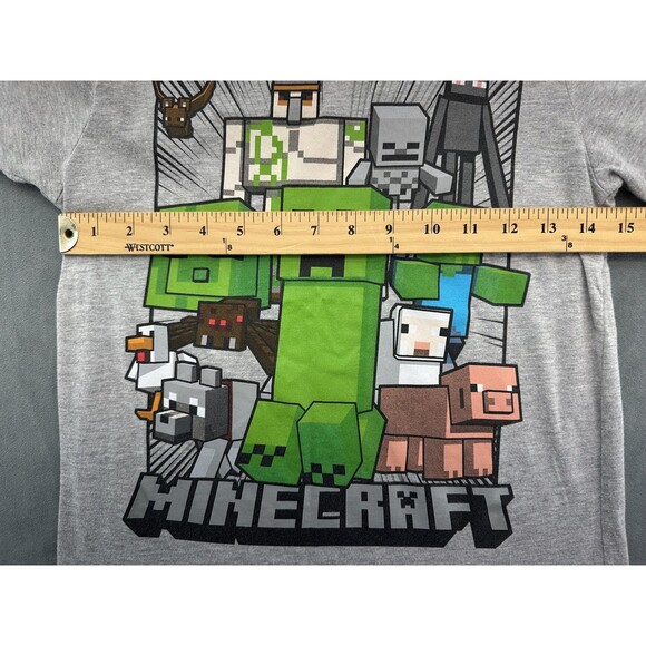 Minecraft Shirt Youth Medium Create Explore Survive Video Game Characters Tee - Picture 5 of 6
